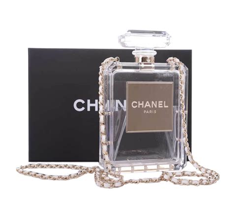 chanel clear perfume bottle bag|most popular Chanel bag.